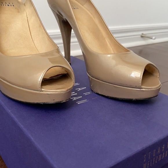 Stuart Weitzman Lille Open Toe Platform Heel - Picture 13 of 14